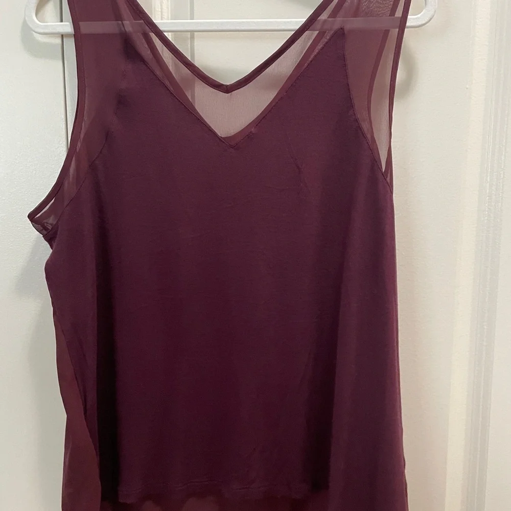 INC Sheer Strap Sleeveless Blouse - Picture 7 of 10